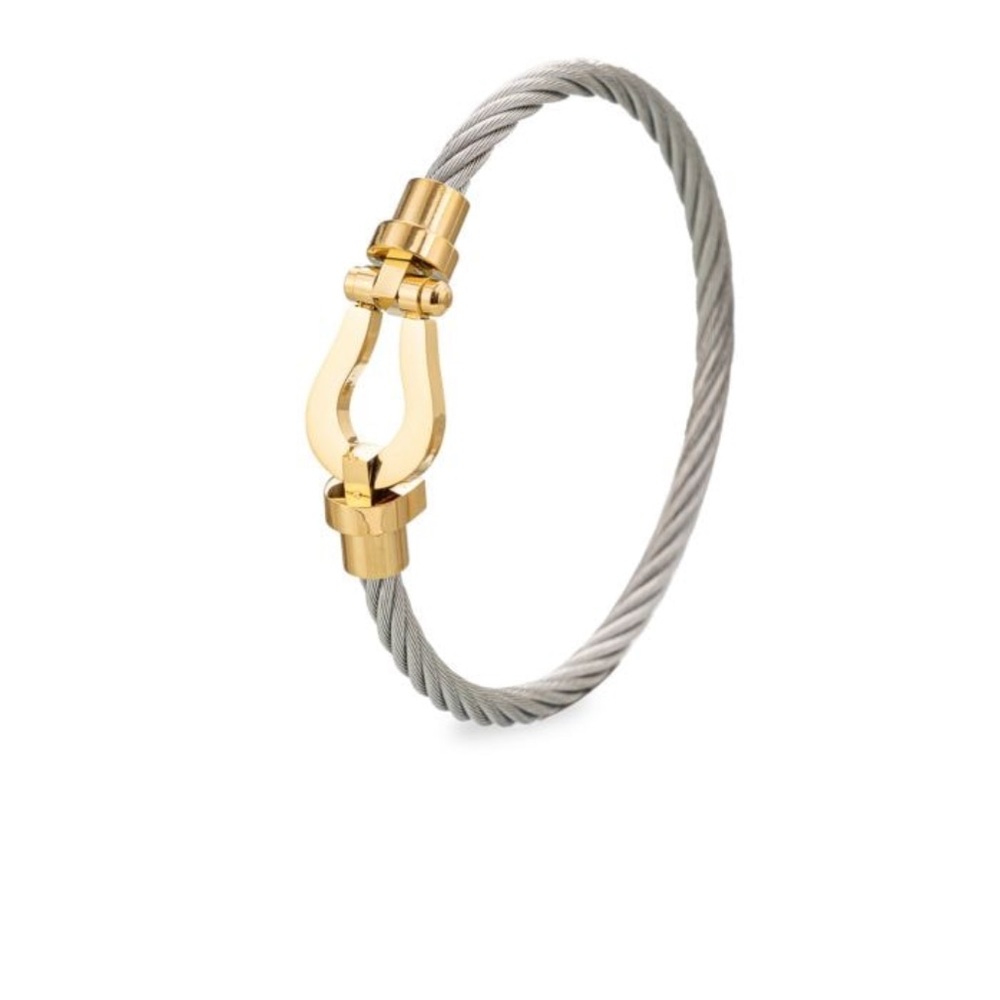 Eye candy bracelet two toned gold and silver